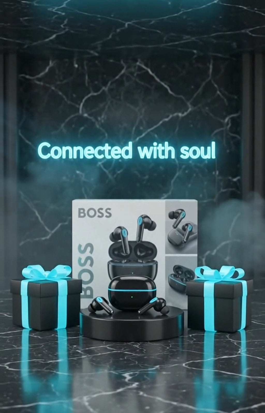 ON-8 BOSS Earbuds 50H Battery, Best in Segment for Calling, Stream Ad Free Music via App Support, Bluetooth Earbuds, TWS Ear Buds Wireless Earphones with mic